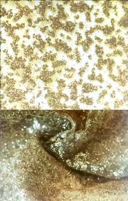 Arany glitter mintás tüll